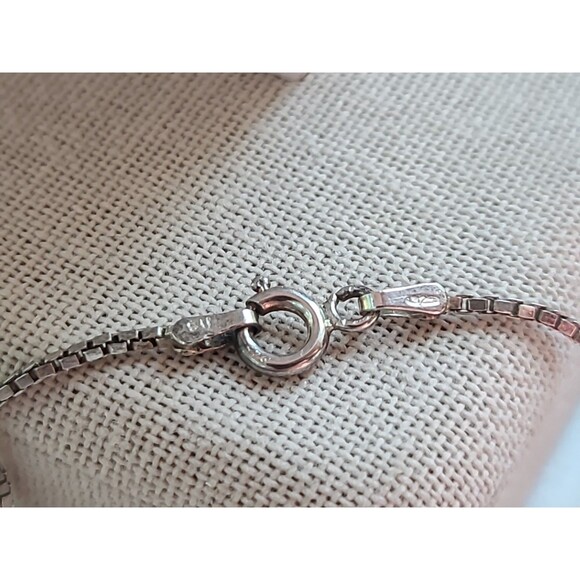 Extra Long 925 Sterling Silver Box Chain Necklace Vintage Italy - Picture 5 of 10
